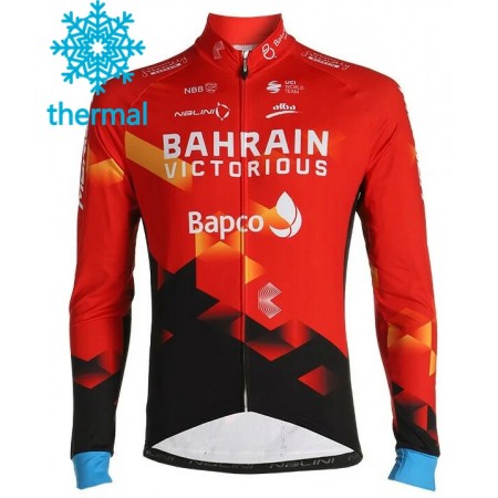 Radtrikot 2021 Team Bahrain Victorious Winter Thermal Fleece N001